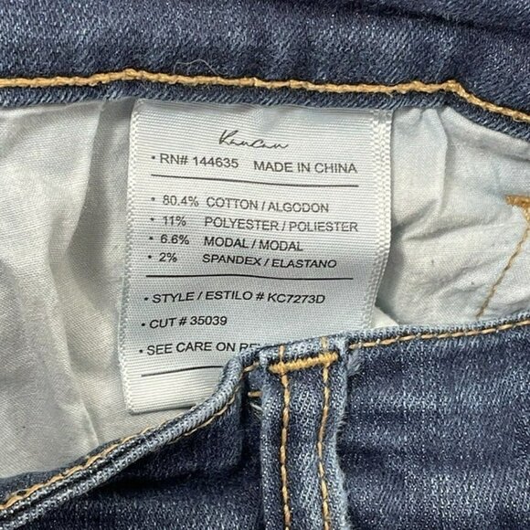 Kancan Skinny Jeans Women Size 5/26 Button Fly High Waist Raw Rag Distress Torn - Picture 10 of 10